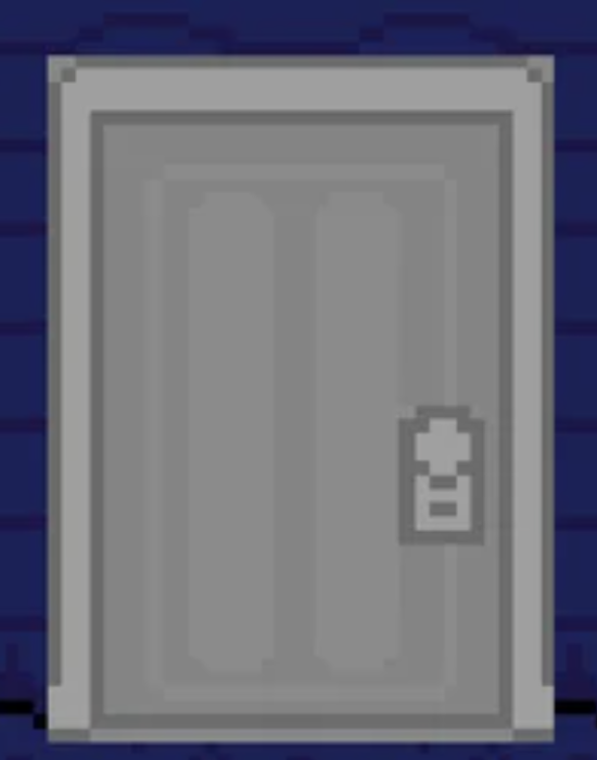 A strange door.